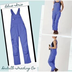Duluth Trading Co Plus 3XL x 31 Heirloom Gardening Bib Overalls Blue Iris 46720